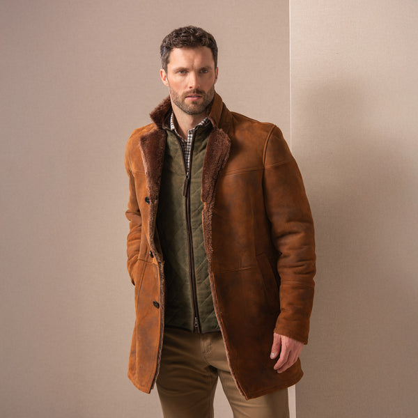 【最終値下げ】ZEPHYREN CHESTER COAT PYTHON dakota-merino-sheepskin-coat-