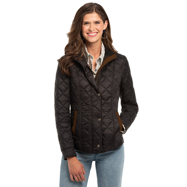 Women's Quilted Nylon Jacket | Georgia - Black | Madison Creek