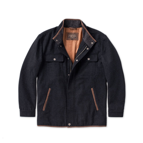 Grayson Wool Blend Shirt Jacket - Navy - Madison Creek Outfitters