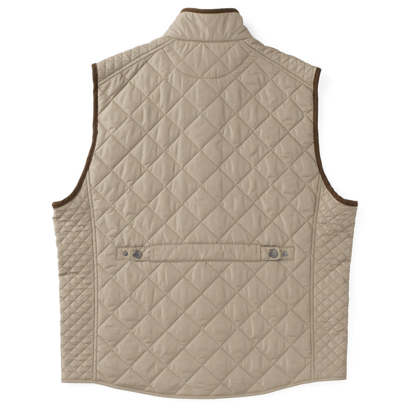 Greenville Diamond Quilted Nylon Vest - Dark Khaki - Madison Creek