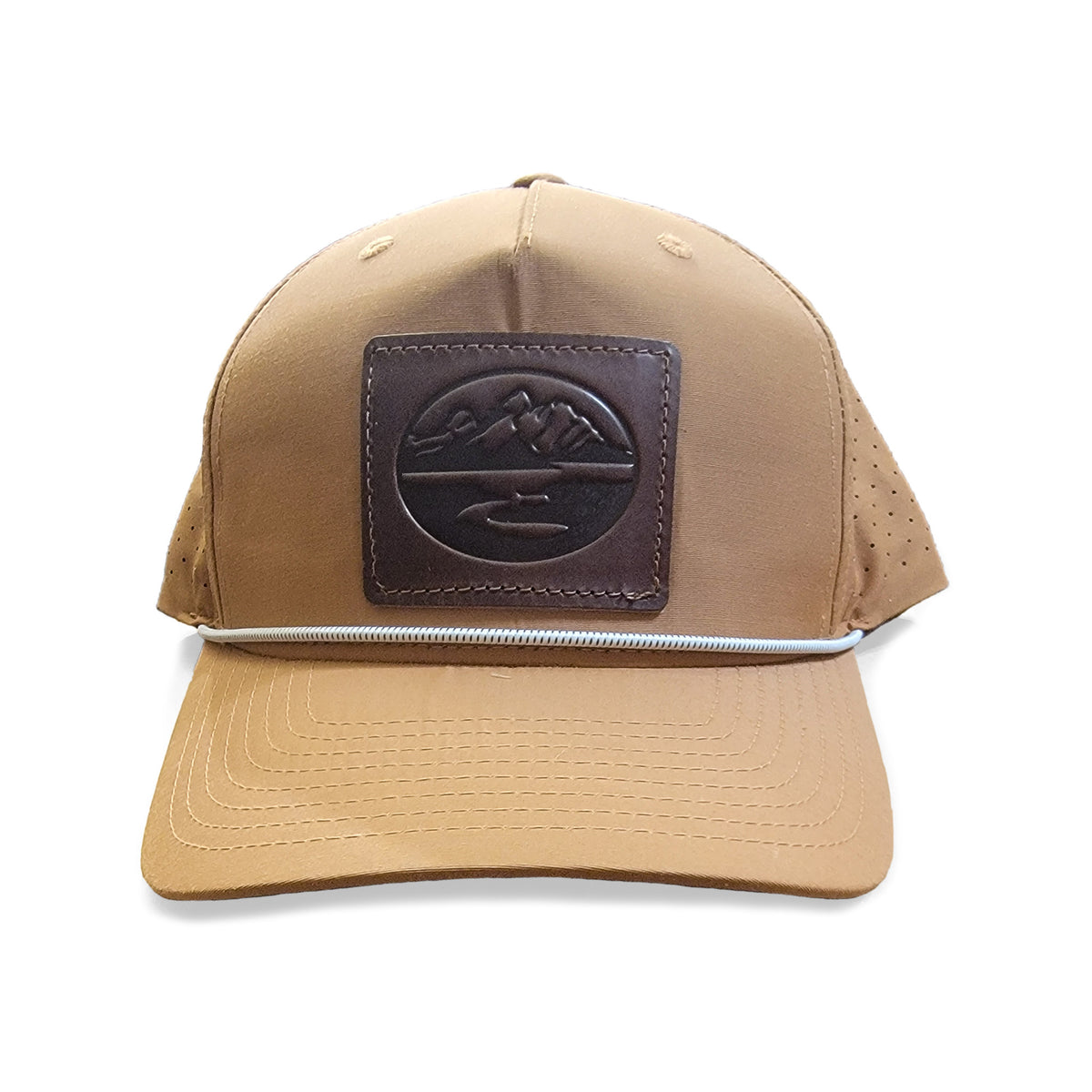 Madison Creek Outfitters Leather Patch Performance Trucker Hat
