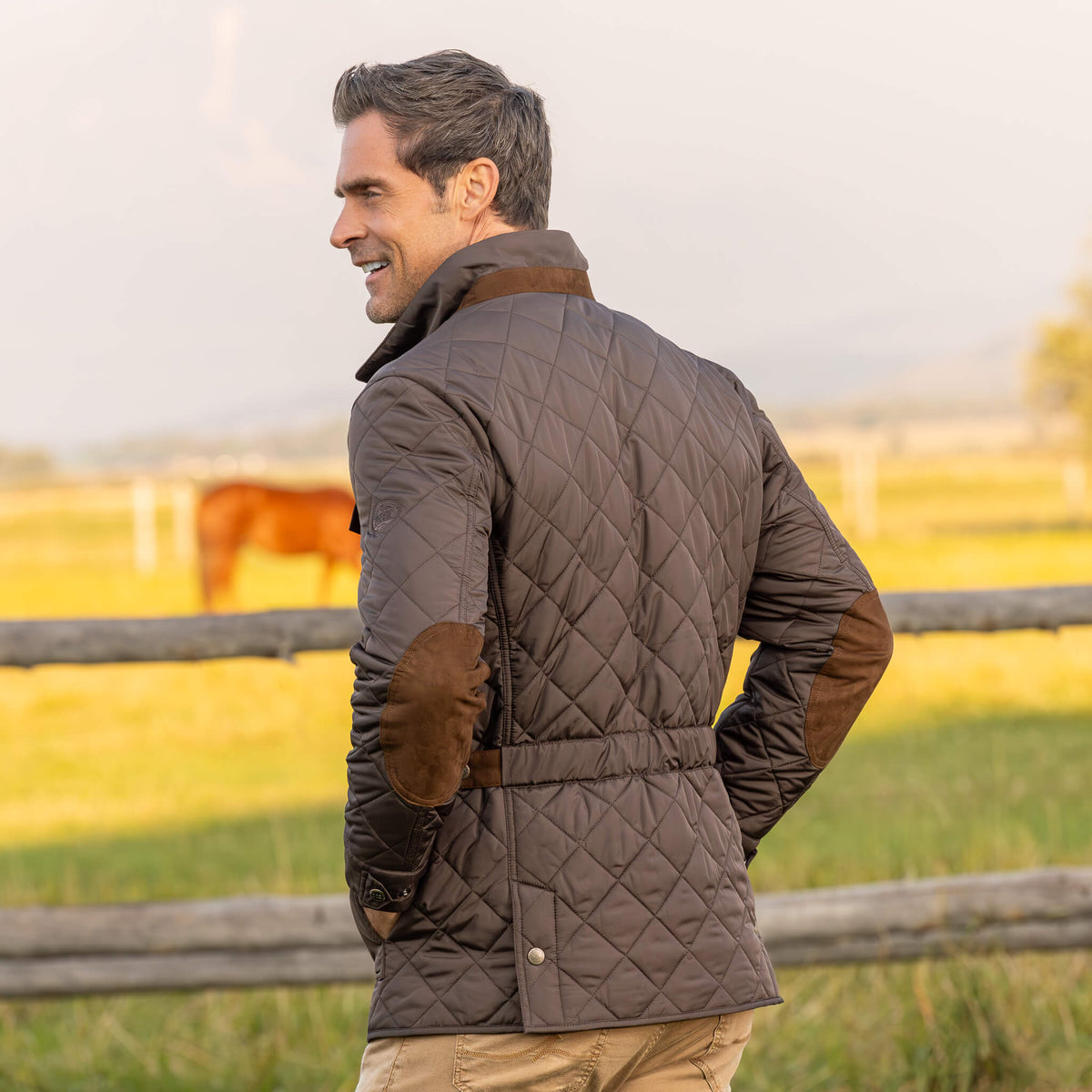 Adventurer Diamond Quilted Nylon Jacket - Gunmetal