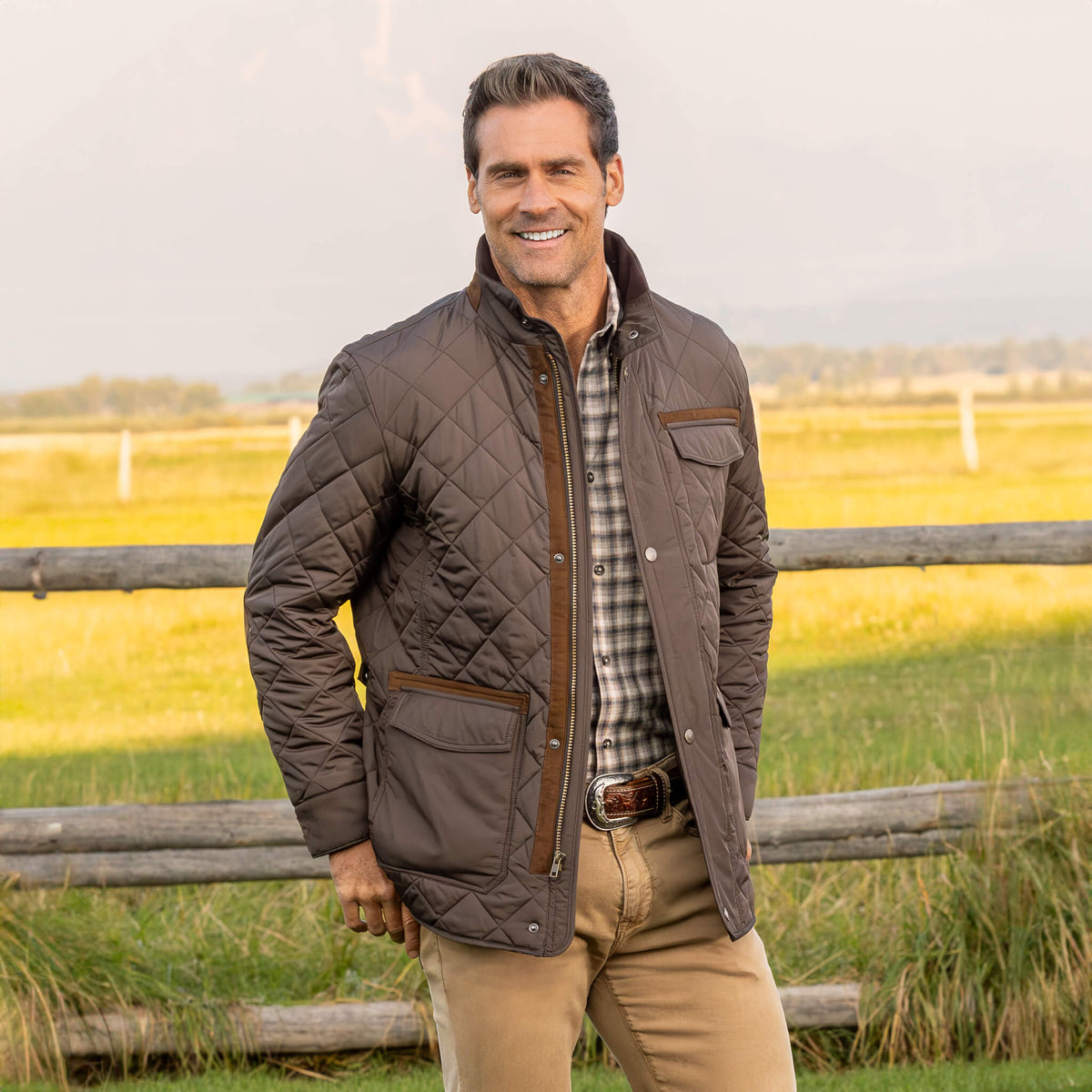 Adventurer Diamond Quilted Nylon Jacket - Gunmetal
