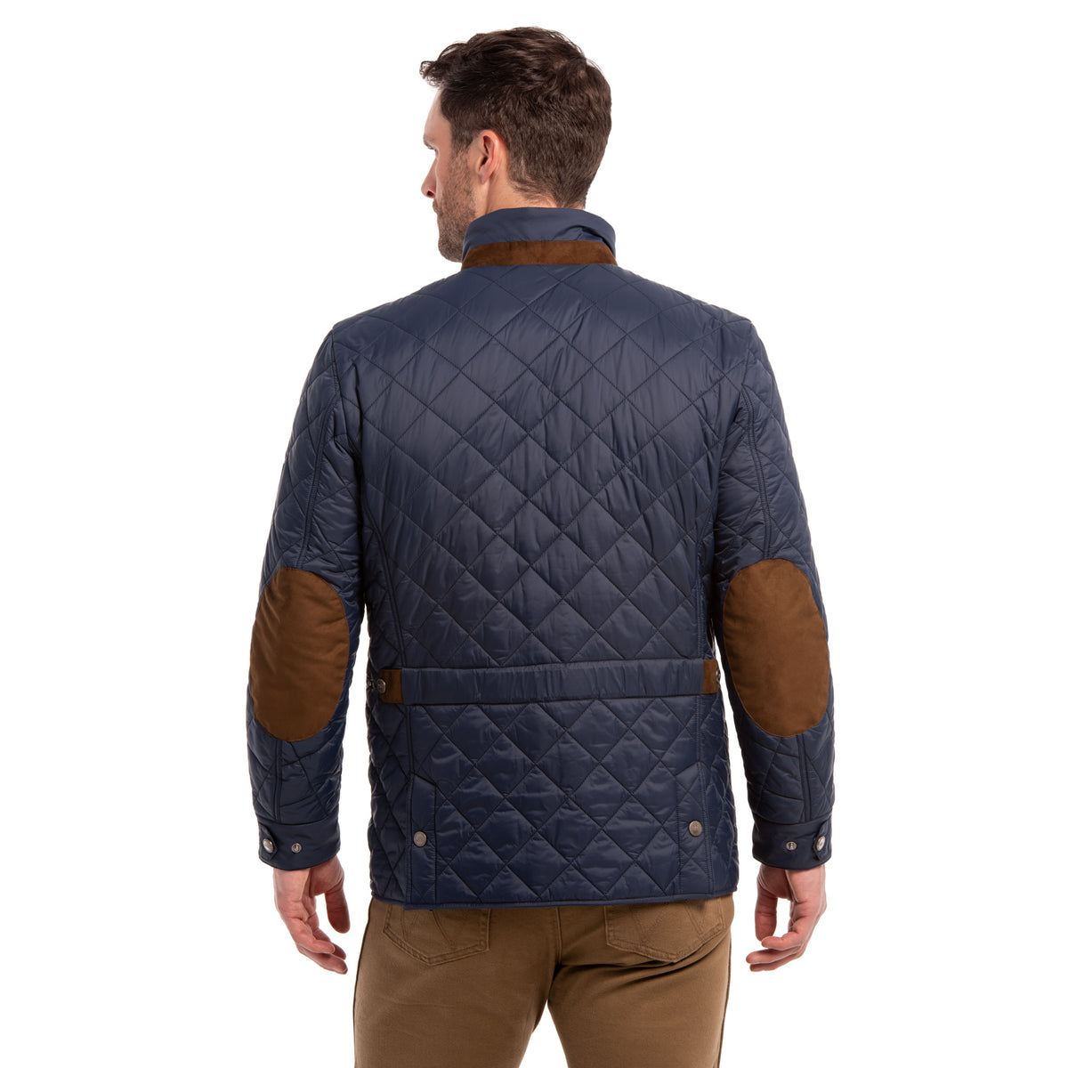 Adventurer Diamond Quilted Nylon Jacket - Navy