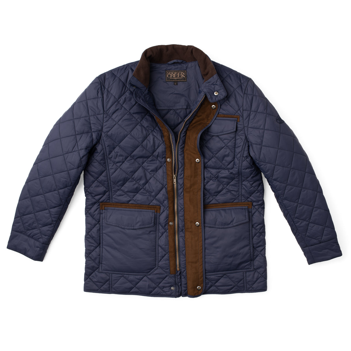 Adventurer Diamond Quilted Nylon Jacket - Navy