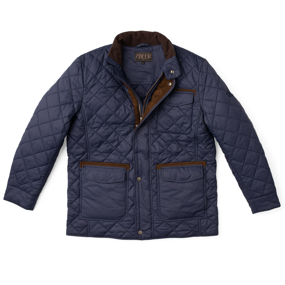 Adventurer Diamond Quilted Nylon Jacket - Navy