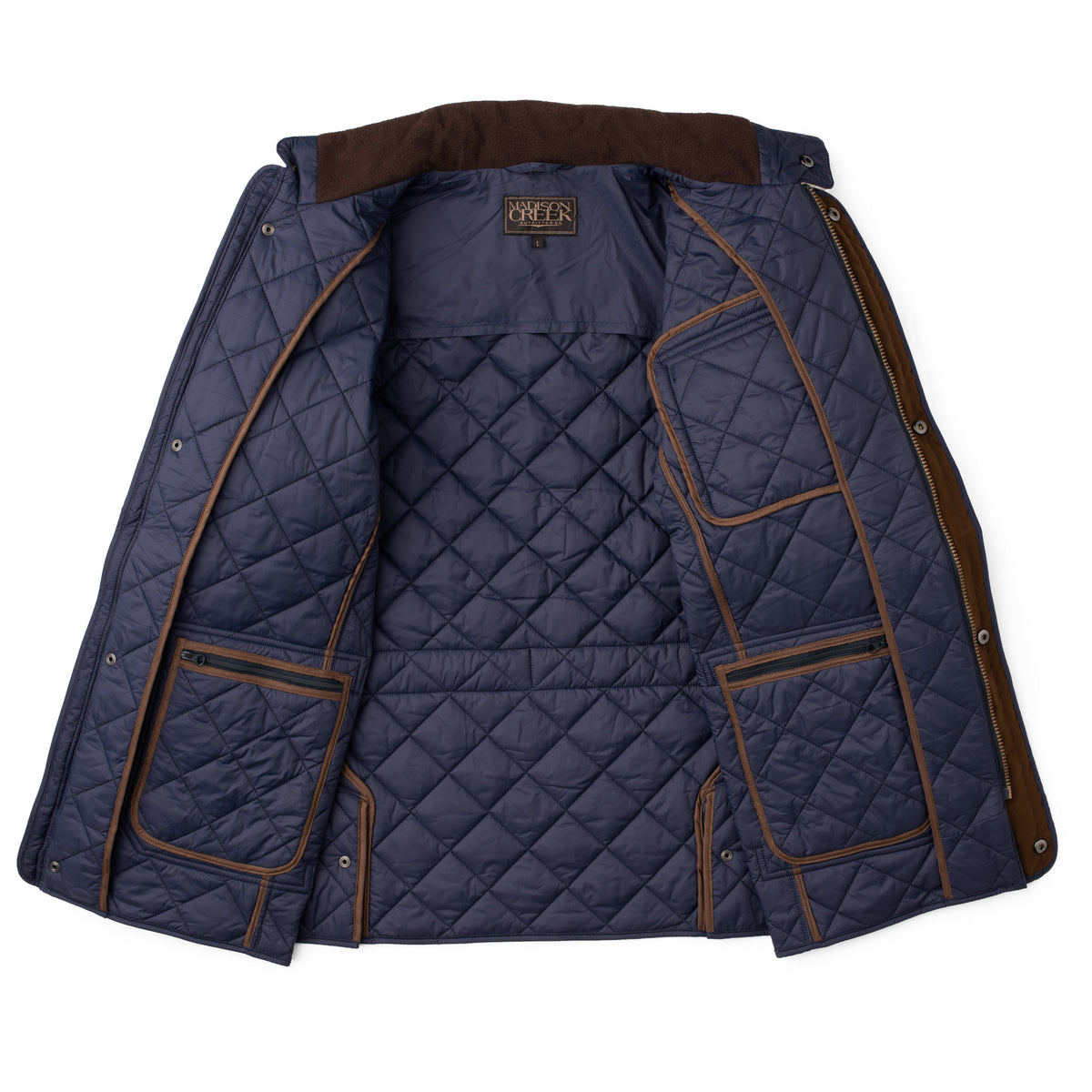 Adventurer Diamond Quilted Nylon Jacket - Navy