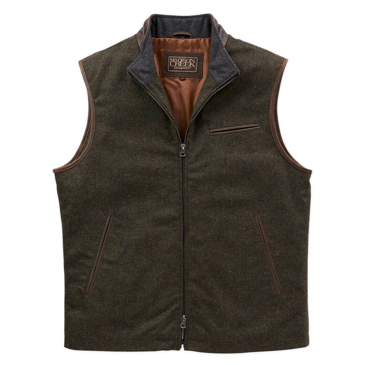 Asheville British Wool Vest - Forest Donegal