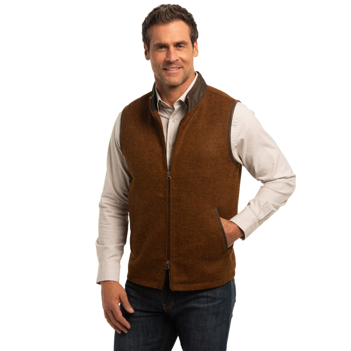 Asheville British Wool Vest - Sandalwood