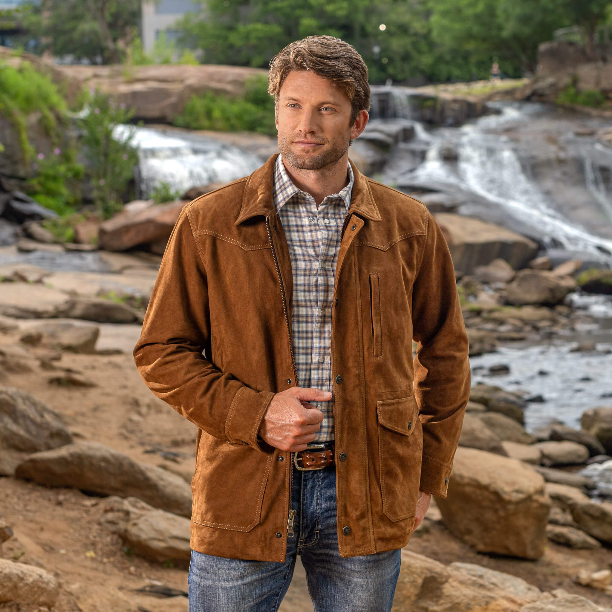 Bandera Goat Suede Leather Jacket - Madison Creek Outfitters