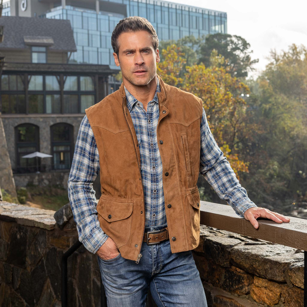 Bandera Goat Suede Leather Vest - Madison Creek Outfitters