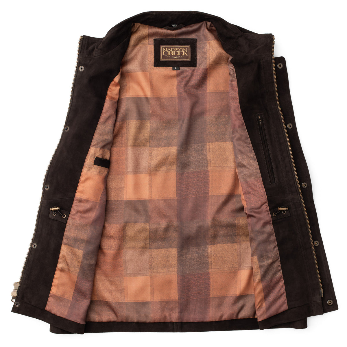 Bandera Goat Suede Leather Vest - Chocolate