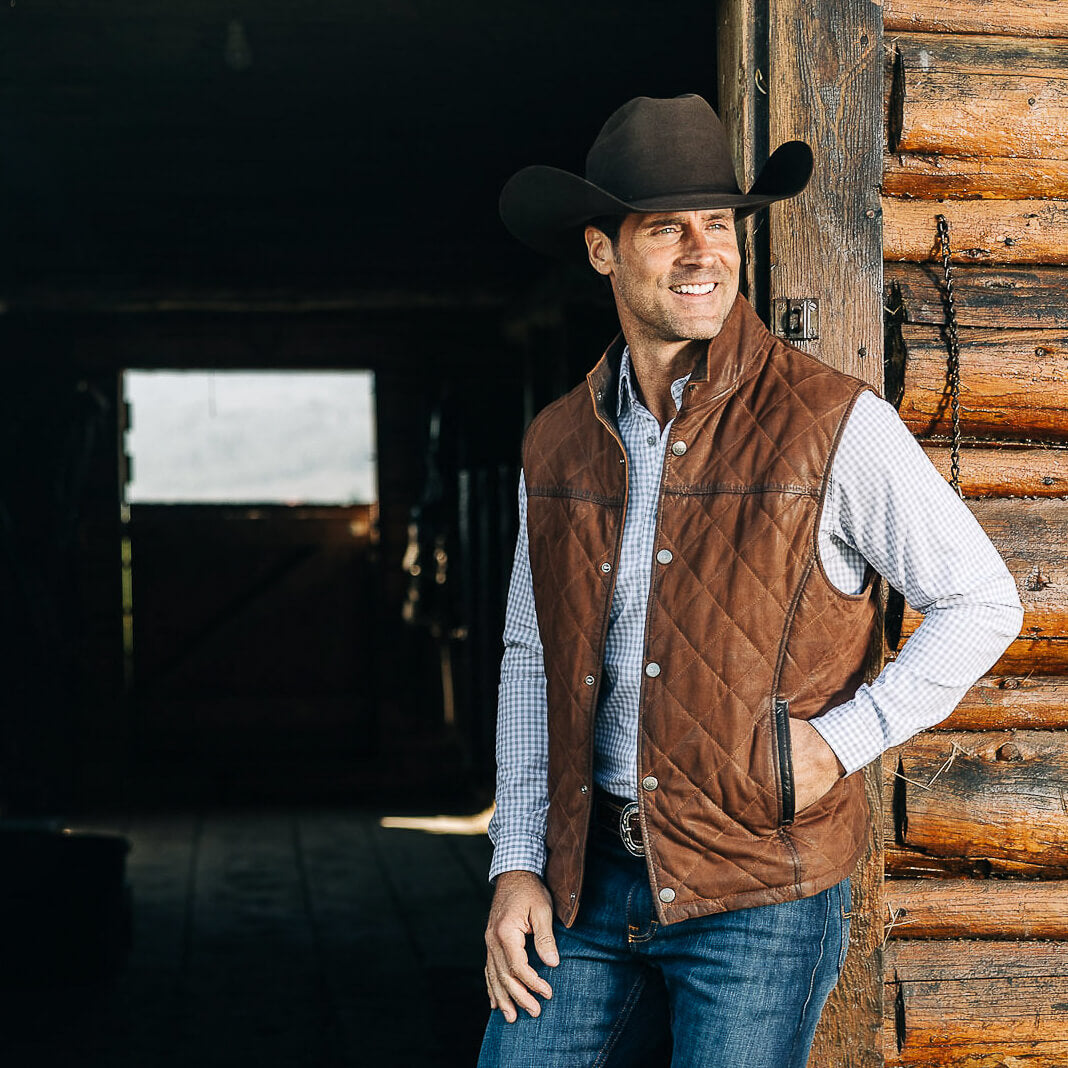 Beaver Creek Lightweight Leather Vest - Madison Creek Outfitters