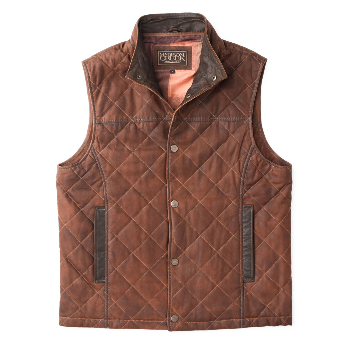 Beaver Creek Waxed Goat Suede Vest - Bourbon