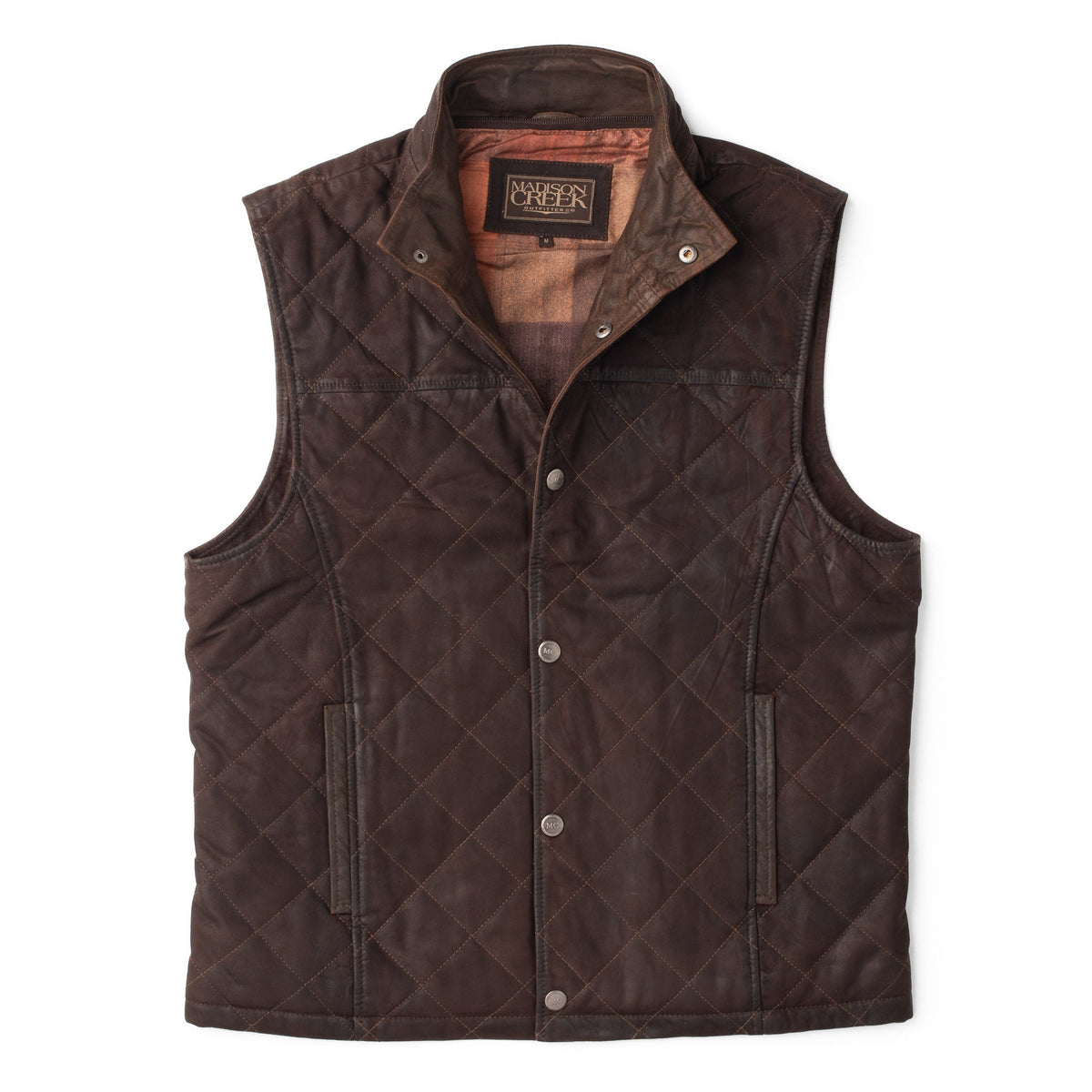 Beaver Creek Waxed Goat Suede Vest - Chocolate