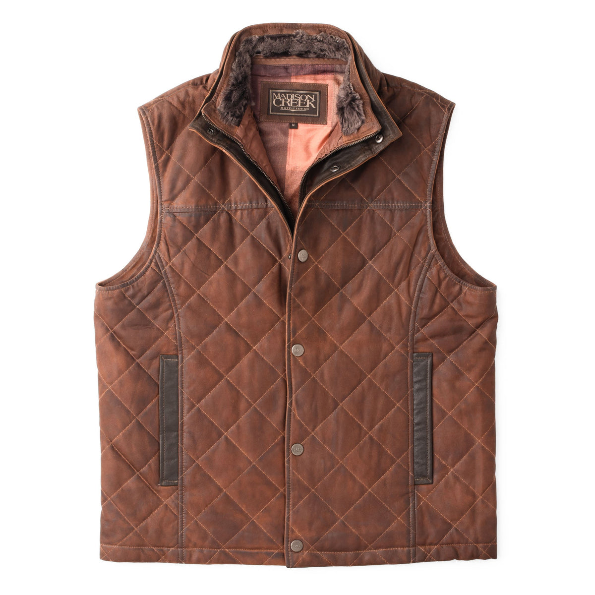 Beaver Creek Waxed Goat Suede Vest - Bourbon