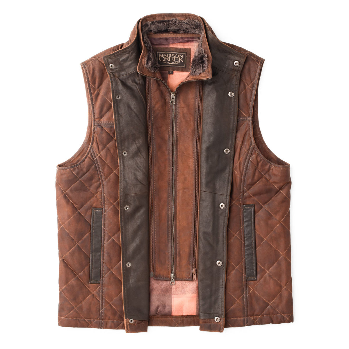 Beaver Creek Waxed Goat Suede Vest - Bourbon