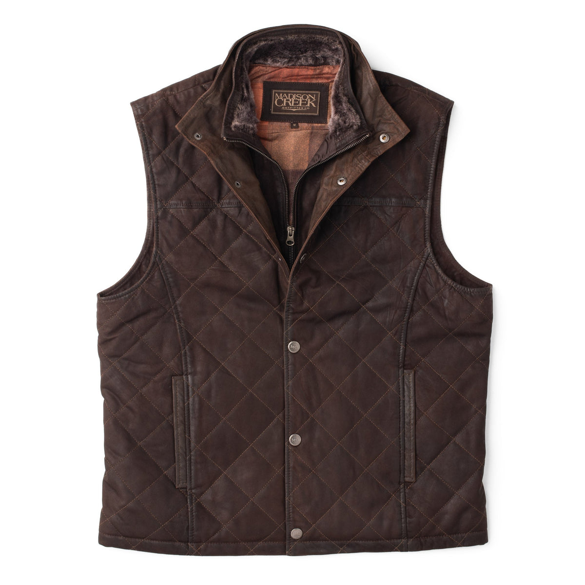 Beaver Creek Waxed Goat Suede Vest - Chocolate