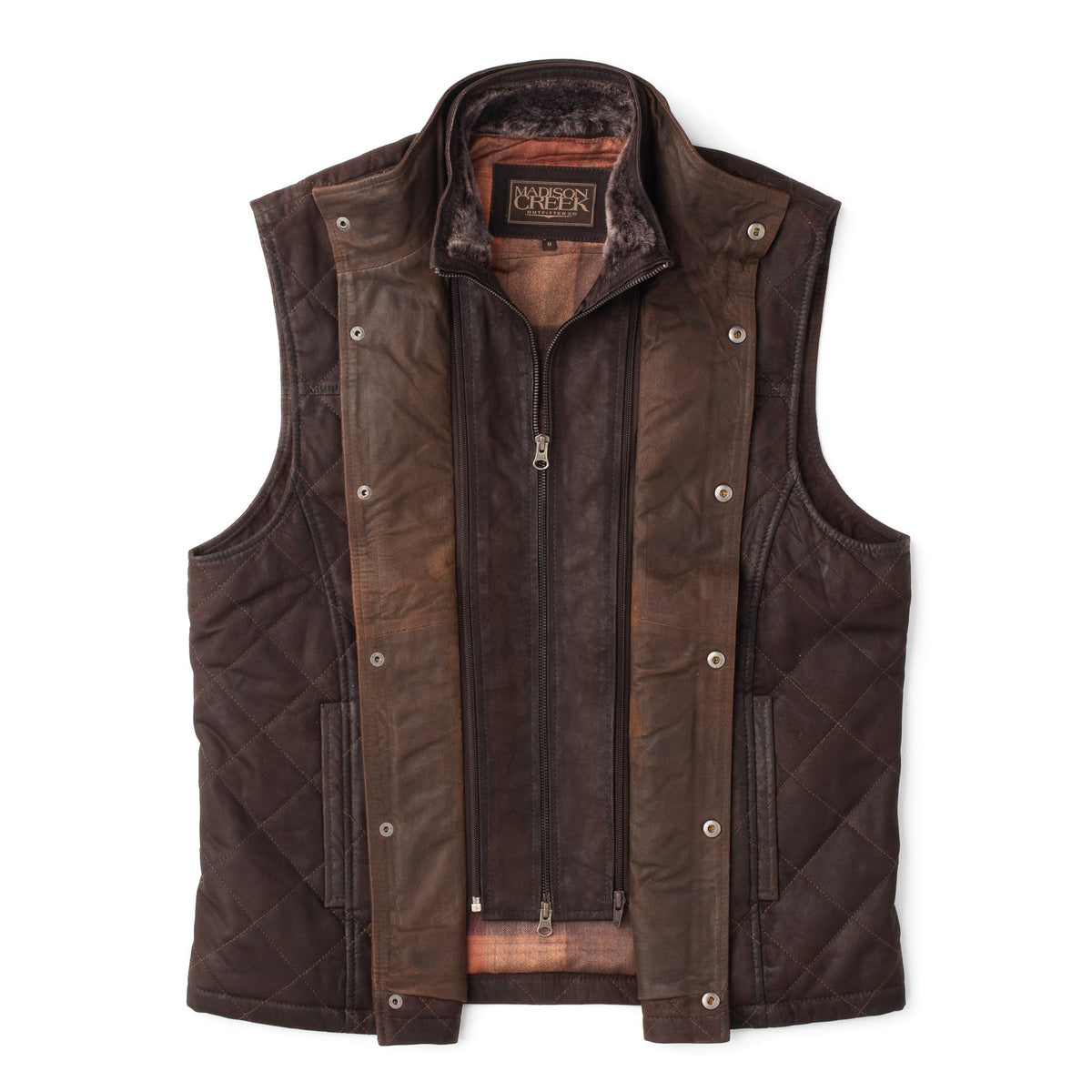 Beaver Creek Waxed Goat Suede Vest - Chocolate