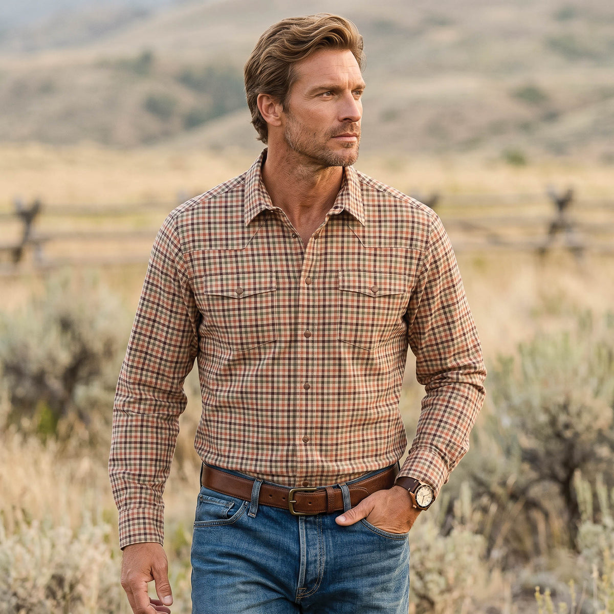 Bisley Western Shirt - Harvest Check