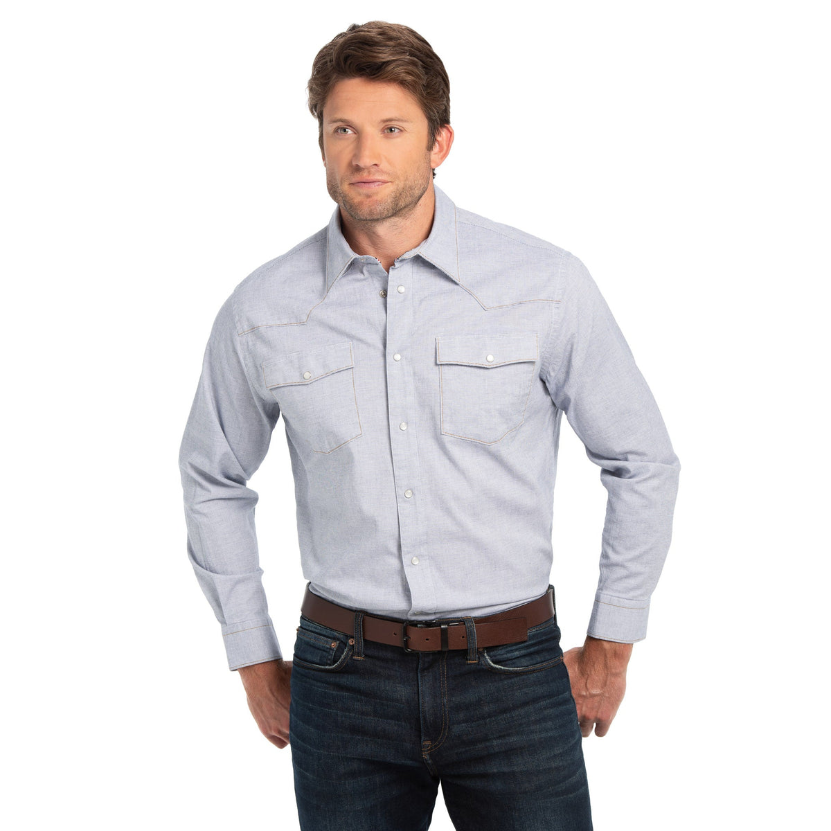 Bisley Micro Dot Western Shirt - Blue Micro Dot