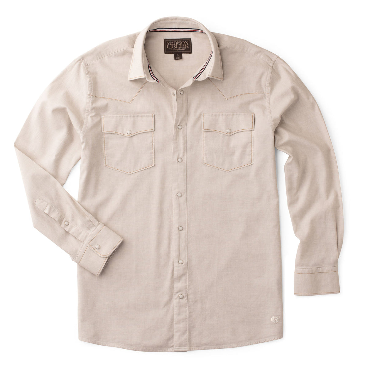 Bisley Micro Dot Western Shirt - Tan Micro Dot