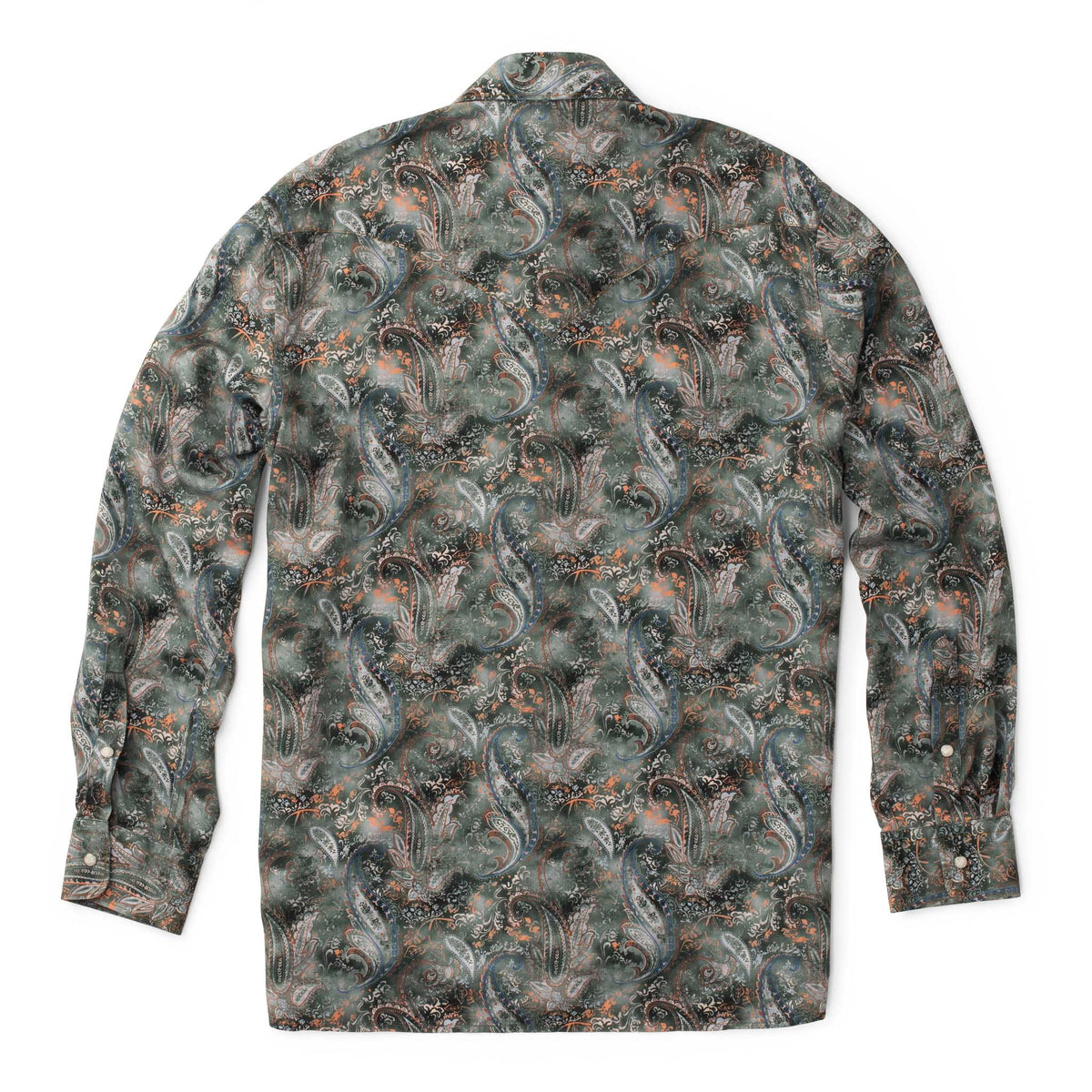 Bisley Paisley Western Shirt - Sage Paisley
