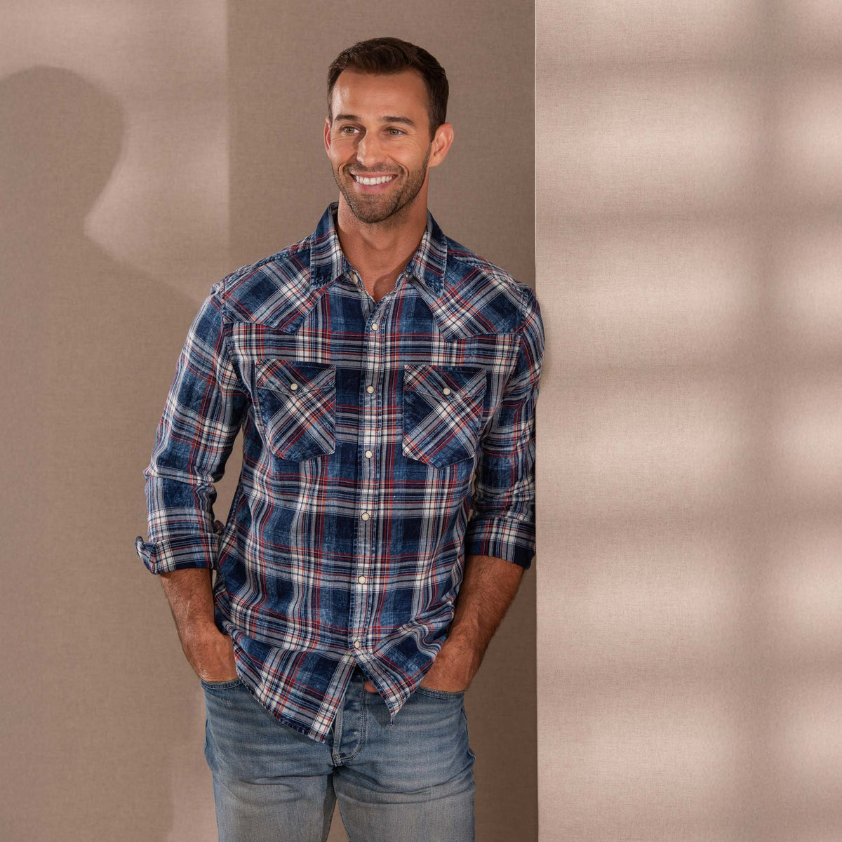 Bisley Cotton Plaid Western Shirt