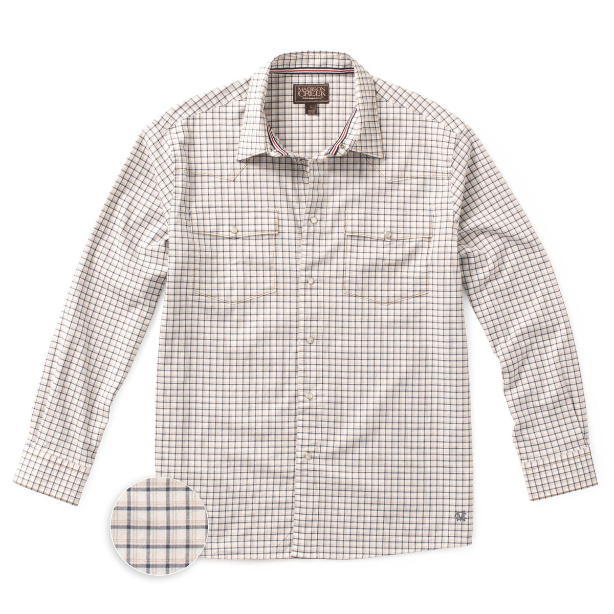 Bisley Plaid Western Shirt - Khaki Plaid