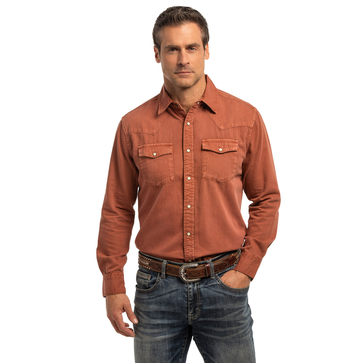 Bisley Signature Blend Western Shirt - Russet