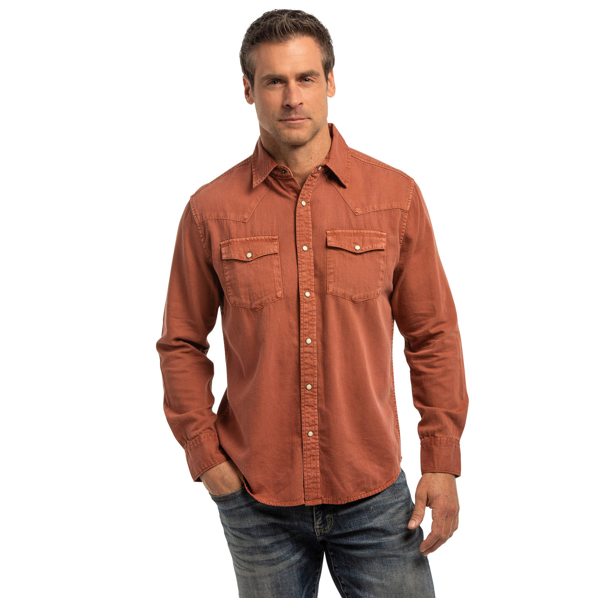 Bisley Signature Blend Western Shirt - Russet