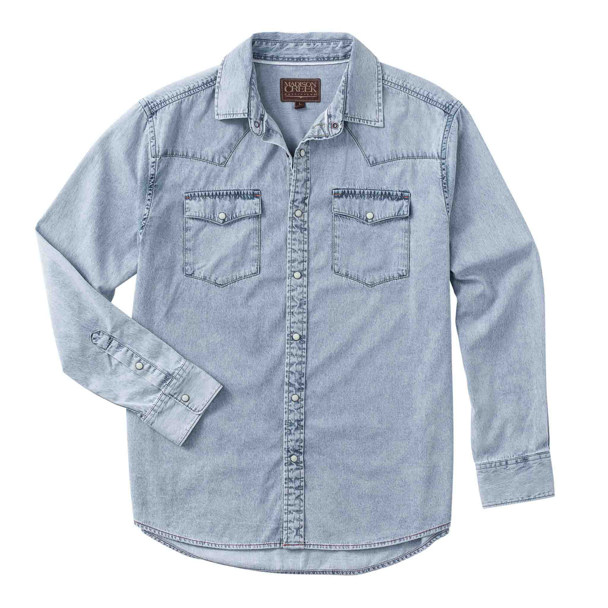 Bisley Washed Denim Western Shirt