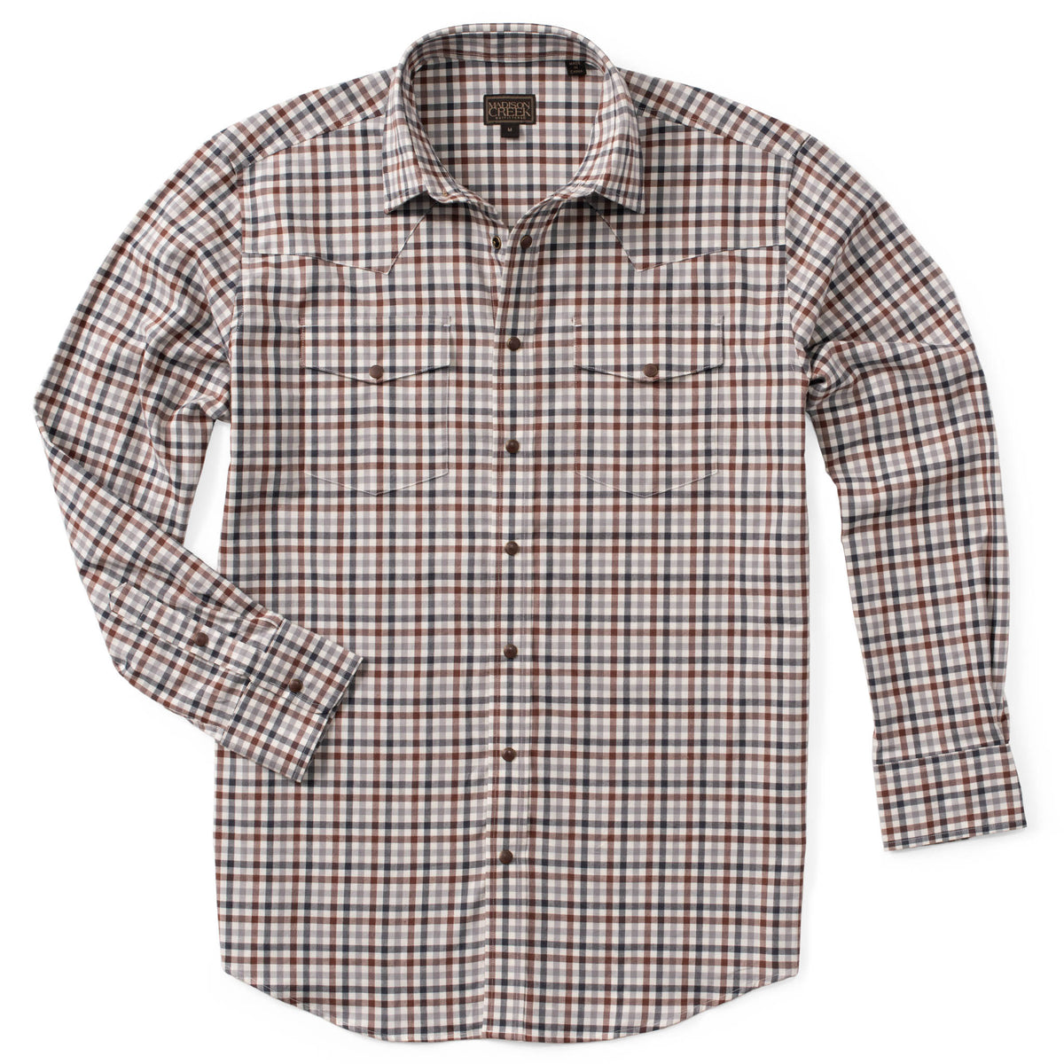 Bisley Western Shirt - Brown/Grey Check