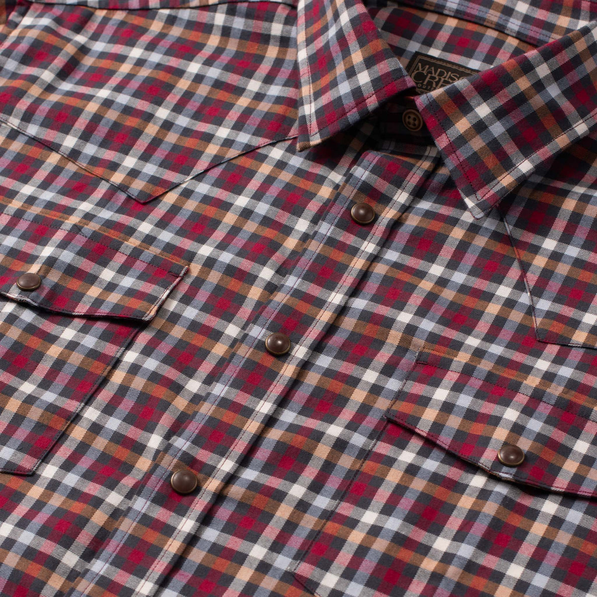 Bisley Western Shirt - Red/Grey Check