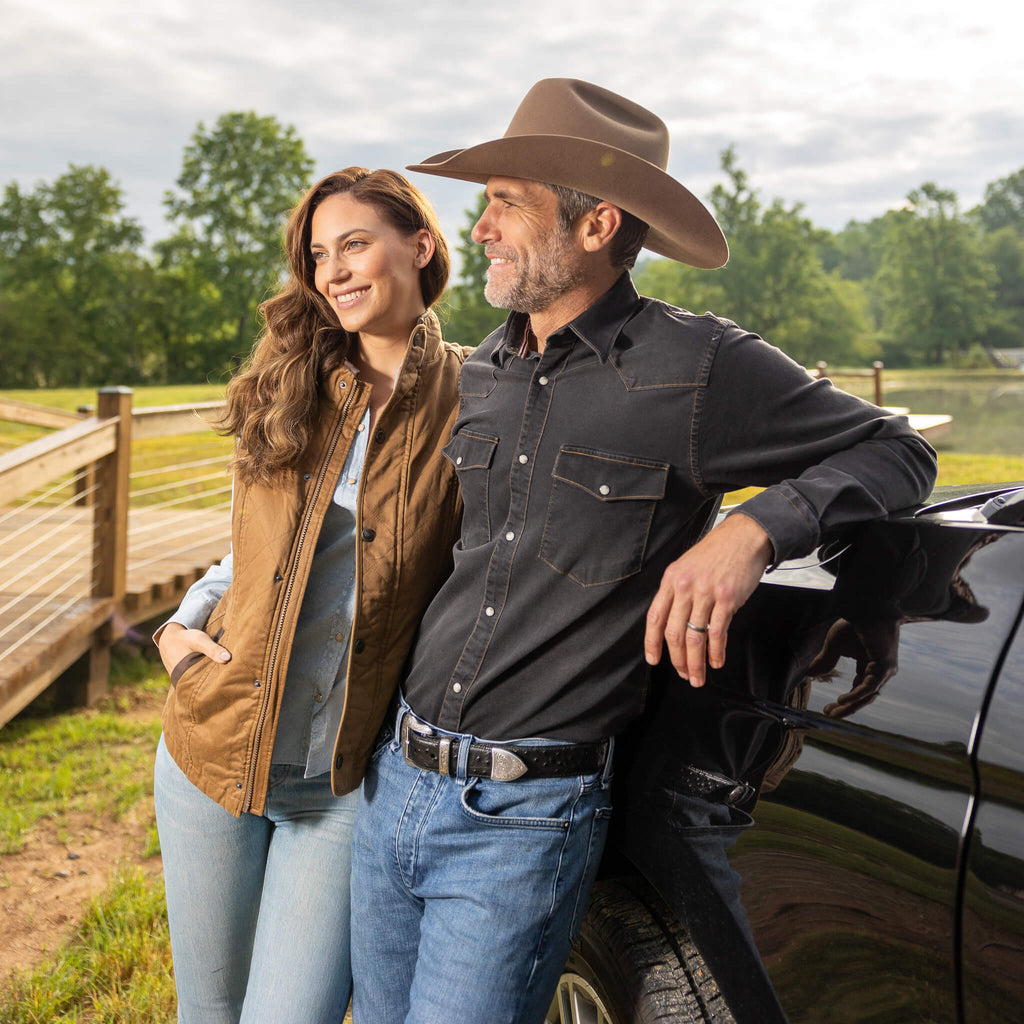 Bisley Washed Denim Western Shirt - Madison Creek Outfitters