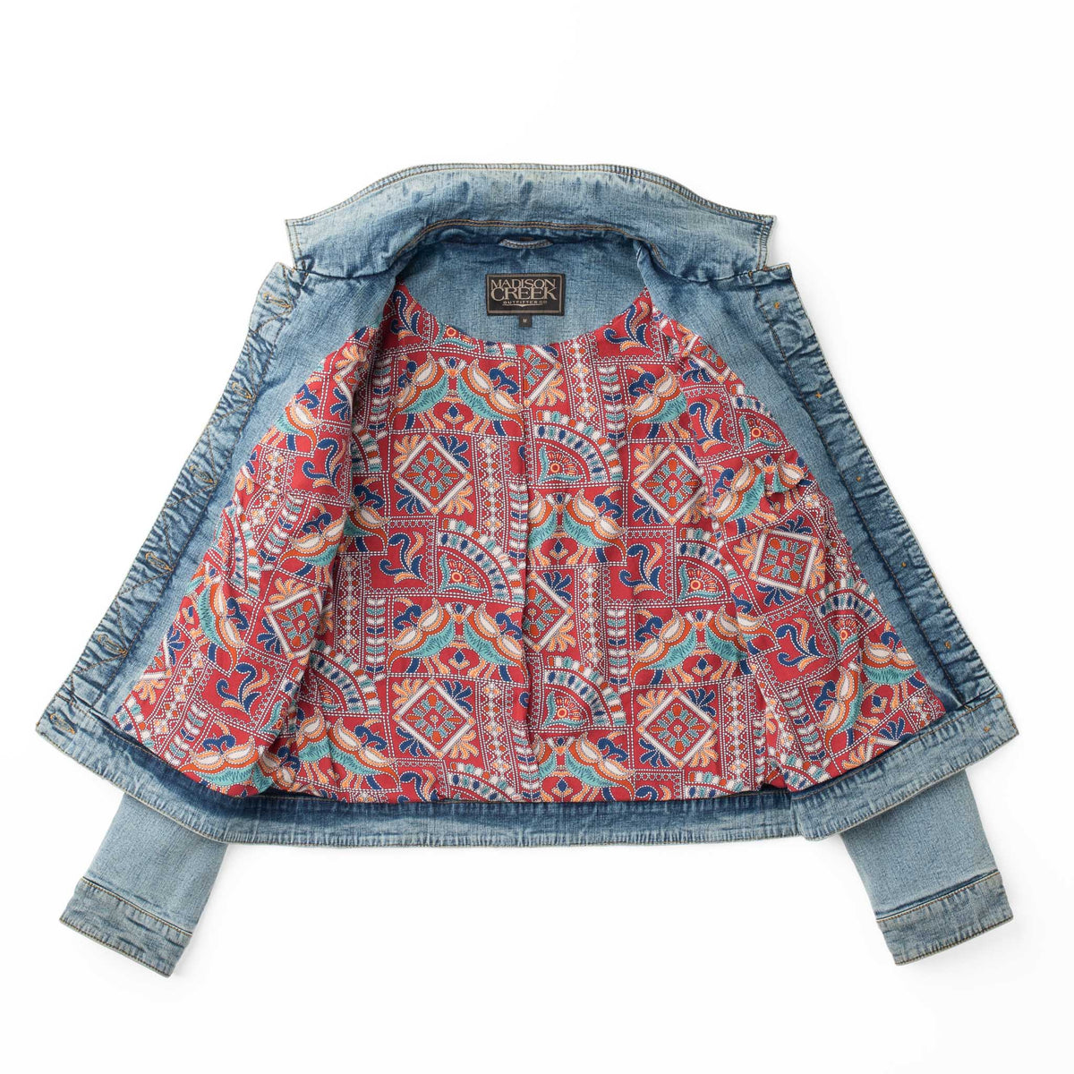 Bison Beaded Denim Jean Jacket