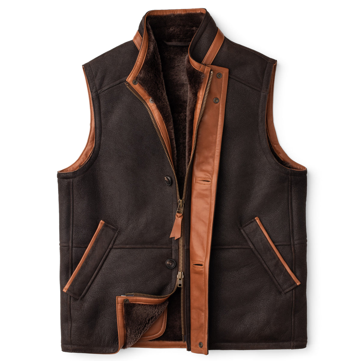 Bozeman Merino Lambskin Shearling Vest