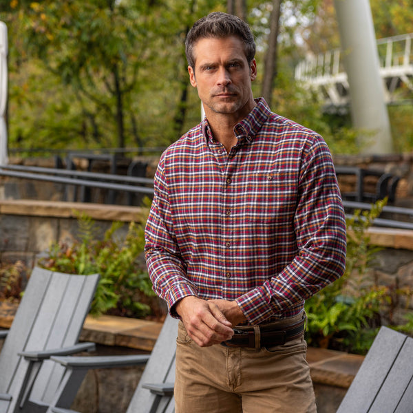 山と道 MERINO SHIRTS BROWN CHECK L RED 山と道 MERINO SHIRTS BROWN CHECK L RED 山と道 Merino Shirt Brown