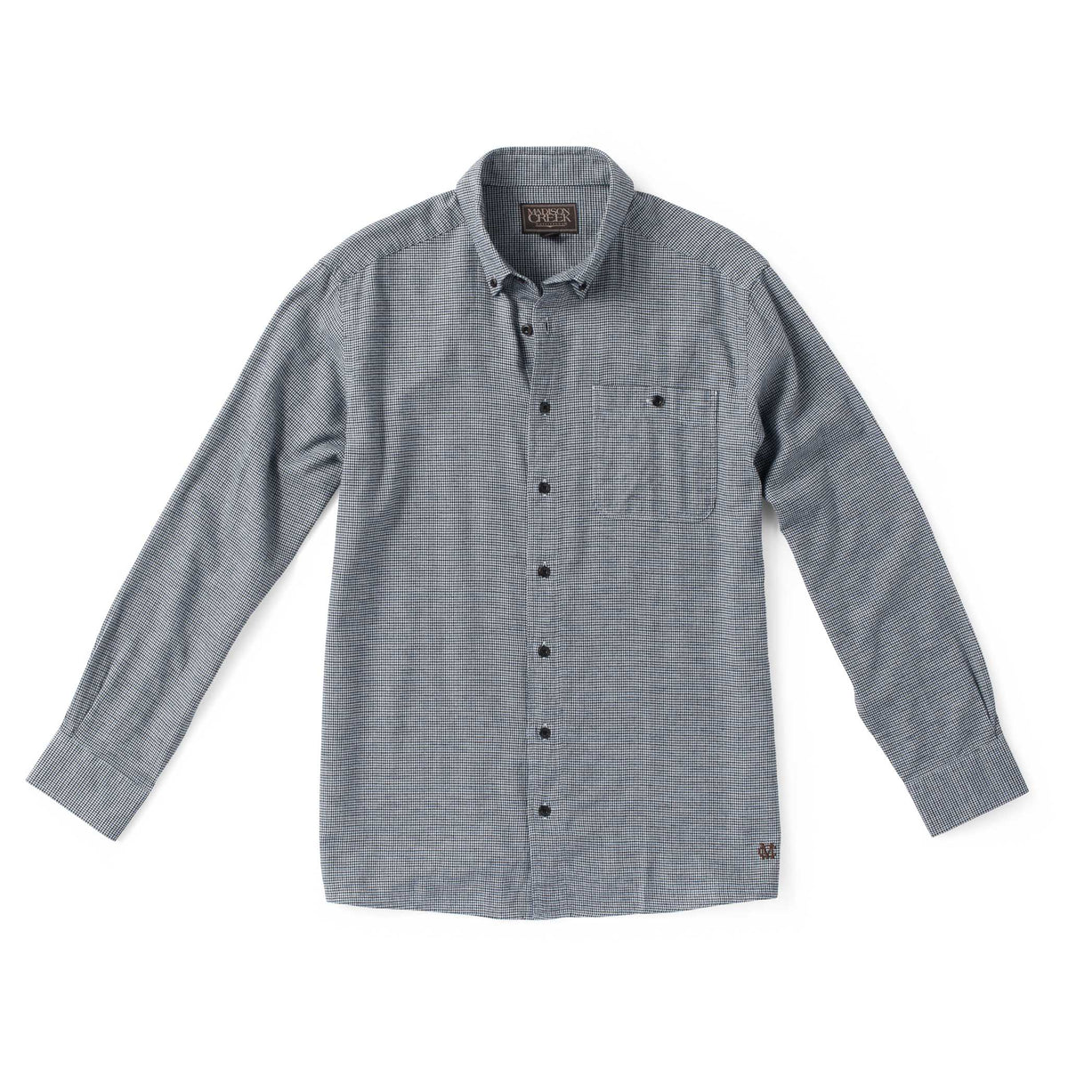 Branch Mini Houndstooth Cotton/Wool Shirt