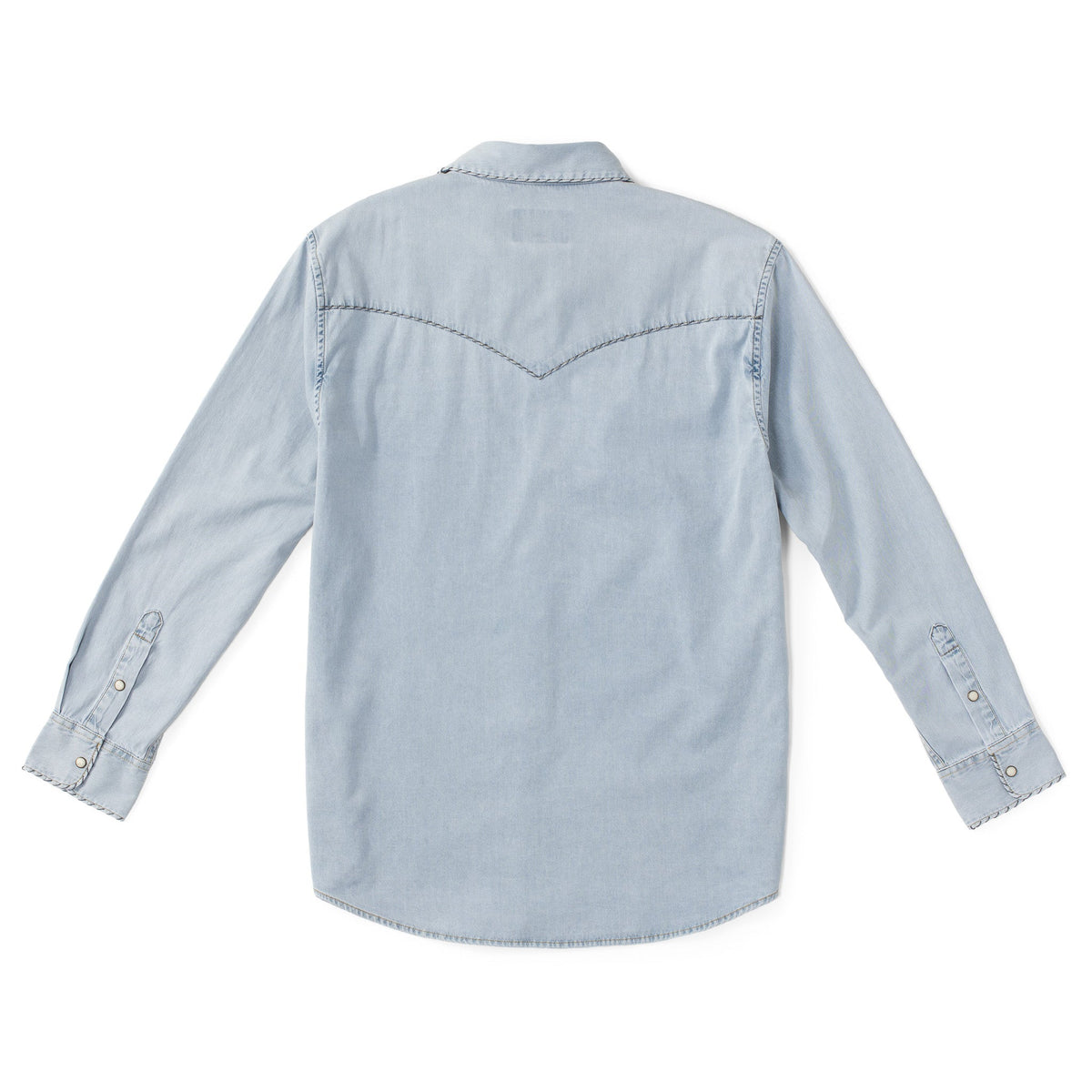Branson Whipstitch Denim Shirt - Chambray Denim