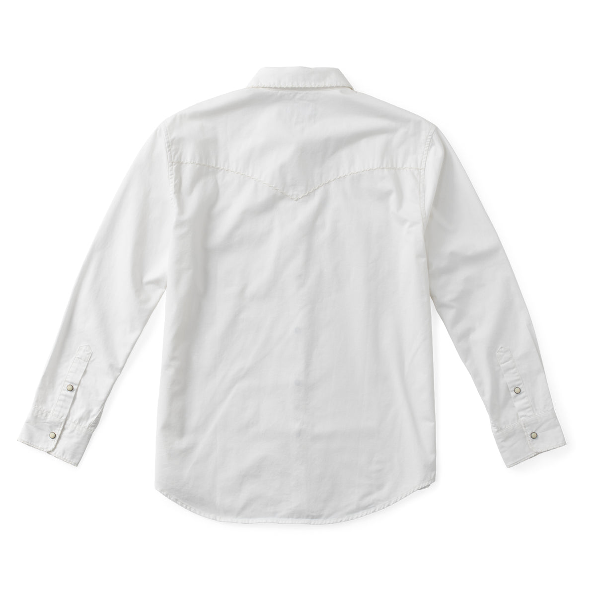 Branson Whipstitch Western Shirt - White