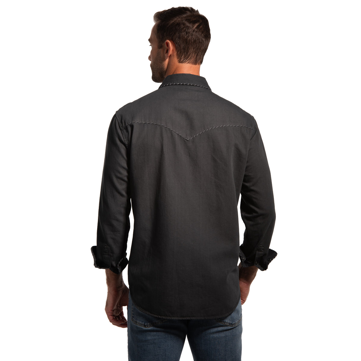 Branson Whipstitch Denim Shirt