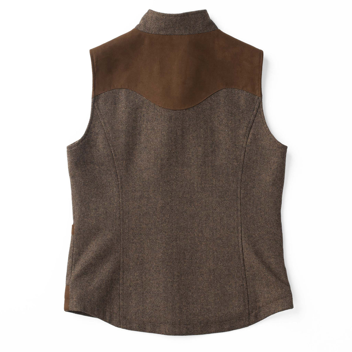 Channel Wool Vest - Tan Herringbone