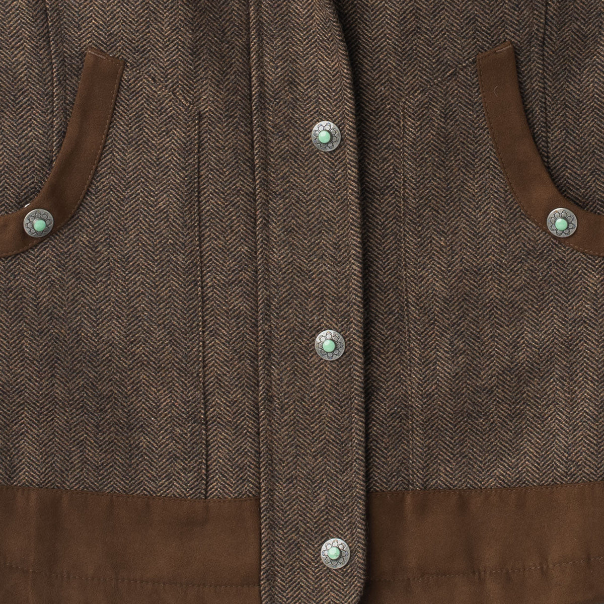 Channel Wool Vest - Tan Herringbone