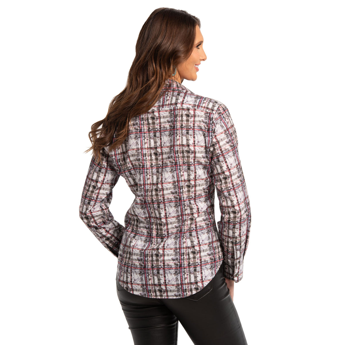 Claire Floral Plaid Print Shirt - Olive & Ruby