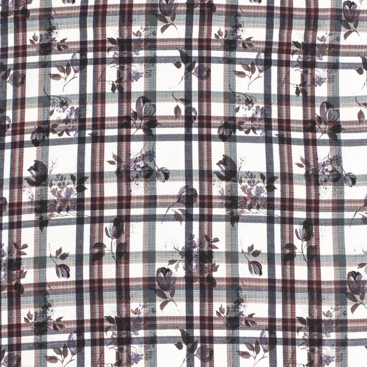 Claire Floral Plaid Print Shirt - Olive & Ruby