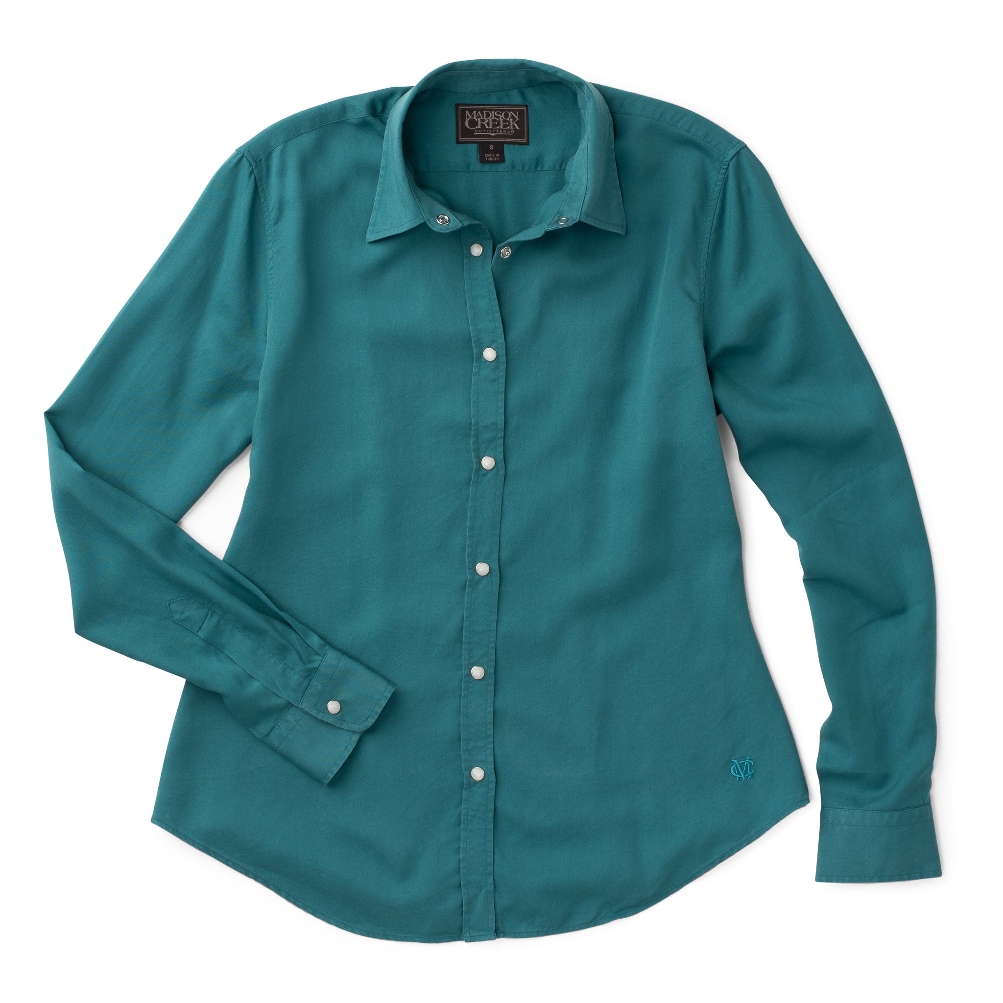 Claire Solid Shirt Turquoise / M Claire Solid Shirt Turquoise / M