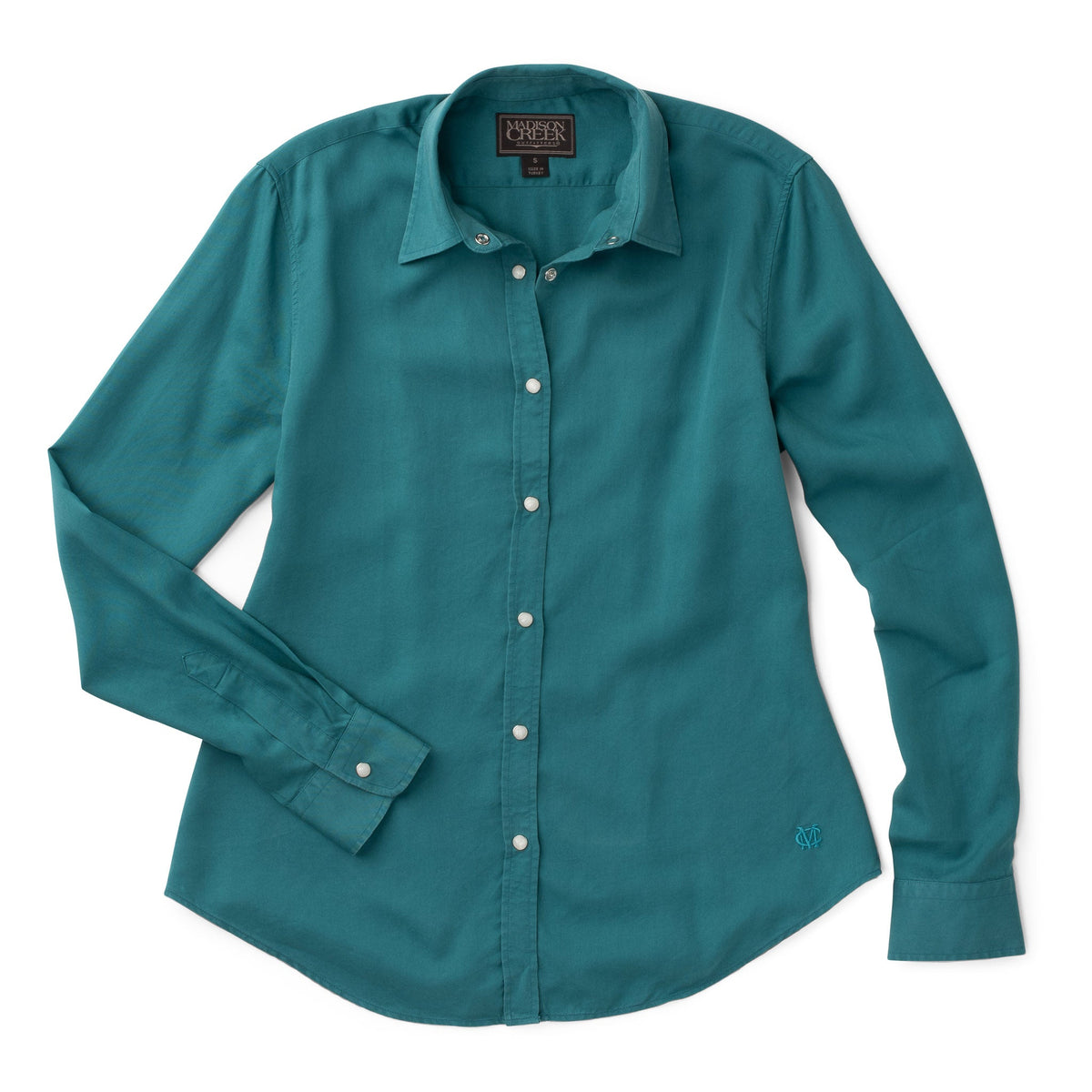 Claire Solid Shirt - Turquoise