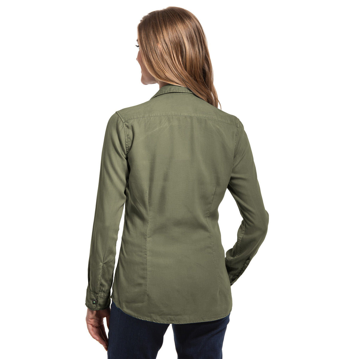 Claire Signature Blend Solid Shirt - Blue