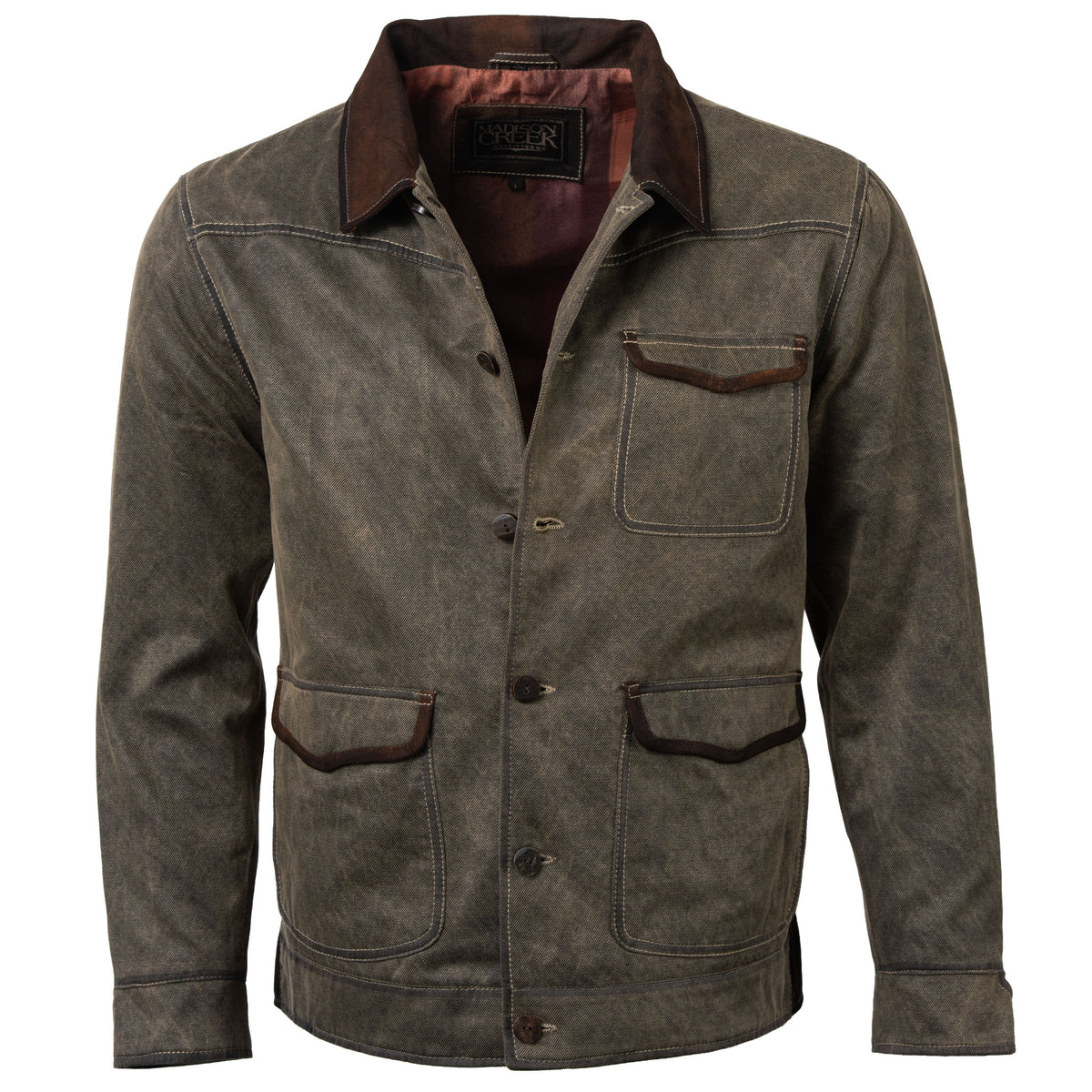 Duvall Washed Cotton Twill Field Jacket - Dusty Olive